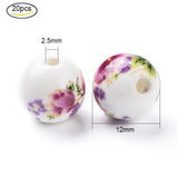 10-20PCS Printed Porcelain Beads for DIY Jewelry Making