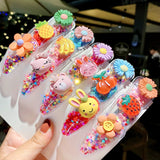 10/20PCS Girls Cartoon Flower Fruit Hairpins Hair Clips Hair Accessories