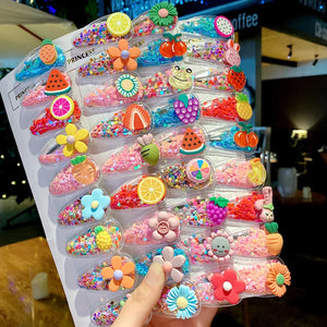 10/20PCS Girls Cartoon Flower Fruit Hairpins Hair Clips Hair Accessories