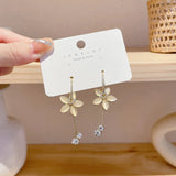 Opal Flower Earrings Mix Zircon Dangle Jewelry