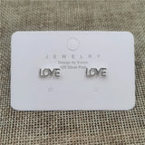 925 Silver Butterfly Heart Love Crown Stud Earrings Mix Style Silver Jewelry
