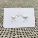 925 Silver Butterfly Heart Love Crown Stud Earrings Mix Style Silver Jewelry