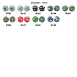 15mm Printed Silicone Beads Christmas Pattern DIY Pen Accessories