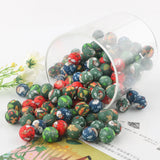 15mm Printed Silicone Beads Christmas Pattern DIY Pen Accessories