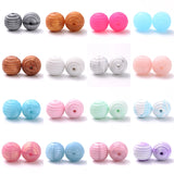 15mm Silicone Bead Teethers for Jewelry Making Bracelet Pacifier Holder