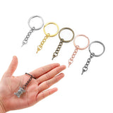 10/20Pcs 25/28/30mm Screw Eye Pin Key Chain Key Ring Split Keyrings