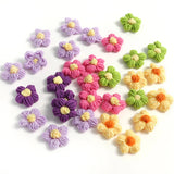 10/20Pcs Wool Flower Applique DIY Clothes Hat Shoes Crafts Sewing Patches