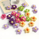10/20Pcs Wool Flower Applique DIY Clothes Hat Shoes Crafts Sewing Patches