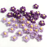 10/20Pcs Wool Flower Applique DIY Clothes Hat Shoes Crafts Sewing Patches