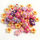 10/20Pcs Wool Flower Applique DIY Clothes Hat Shoes Crafts Sewing Patches