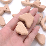 Beech Wooden Animal Beads for DIY Teething Necklace