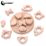 Beech Wooden Animal Beads for DIY Teething Necklace