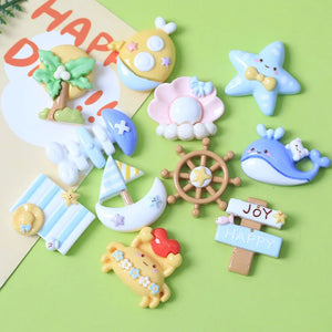 10-20Pcs Ocean Beach Resin Crafts Whale Crab Sea Shell Supplies DIY