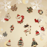 Christmas Enamel Charms Pendants for DIY Jewelry Making