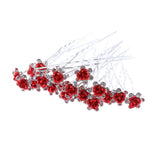 Crystal Rose Flower Hair Clips Wedding Bridal Hair Pins Bridesmaid Jewelry