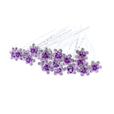 Crystal Rose Flower Hair Clips Wedding Bridal Hair Pins Bridesmaid Jewelry