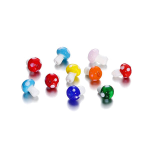 Colorful Glass Mushrooms Spacer Beads for Jewelry Making