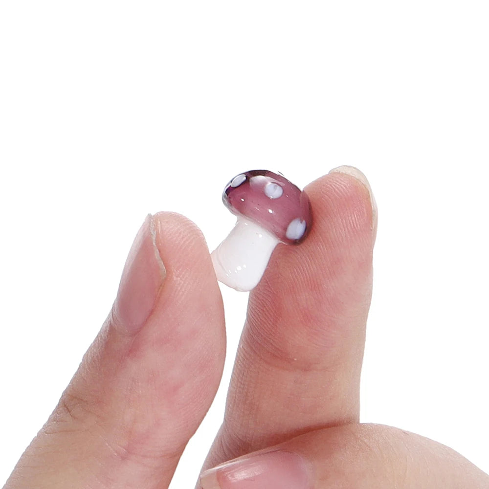 Colorful Glass Mushrooms Spacer Beads for Jewelry Making
