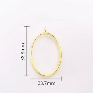 10/20Pcs Geometric Bezel Metal Charms Pendant for DIY Necklace