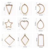 10/20Pcs Geometric Bezel Metal Charms Pendant for DIY Necklace