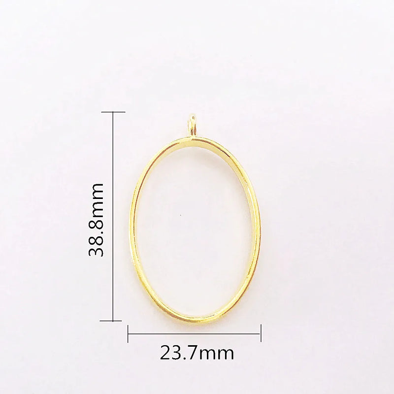 10/20Pcs Geometric Bezel Metal Charms Pendant for DIY Necklace