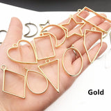 10/20Pcs Geometric Bezel Metal Charms Pendant for DIY Necklace