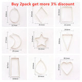 10/20Pcs Geometric Bezel Metal Charms Pendant for DIY Necklace