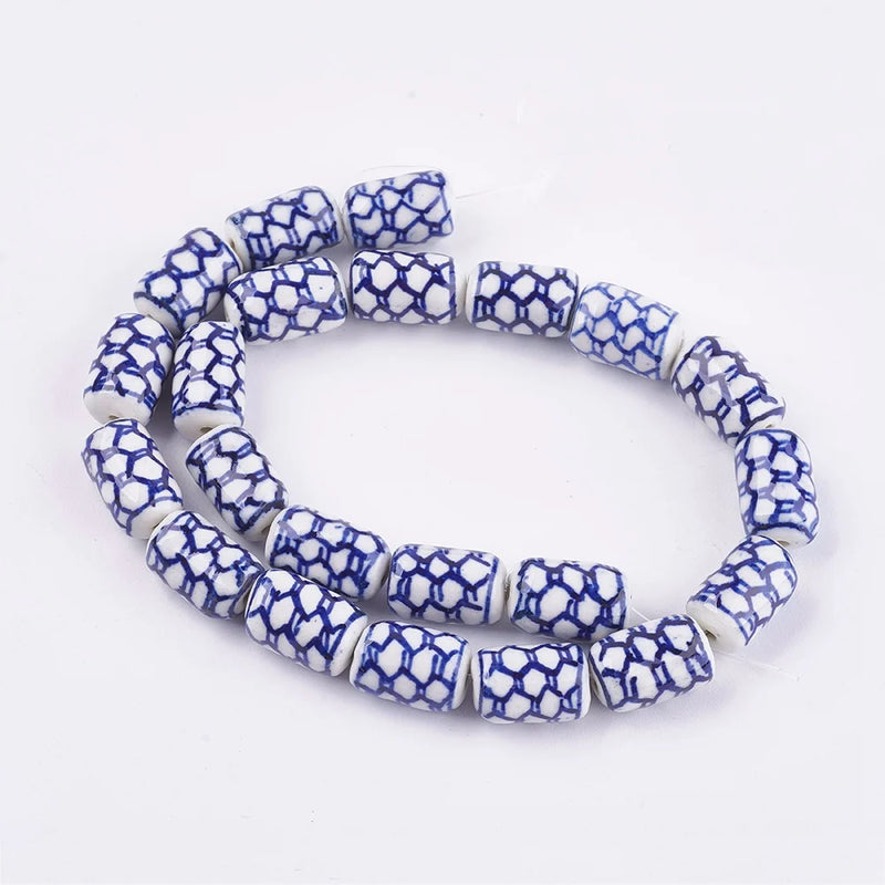 10/20Pcs Chinese Porcelain Beads Ceramic Clay Bead Bracelet DIY Craft Jewelry