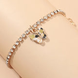 Women's Pink Crystal Butterfly Bracelet