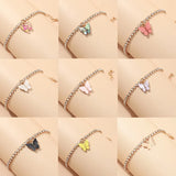 Women's Pink Crystal Butterfly Bracelet