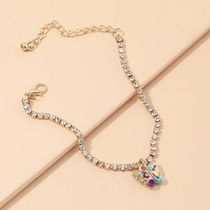 Women's Pink Crystal Butterfly Bracelet