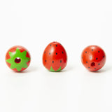 10-20Pcs Strawberry Watermelon Fruit Wooden Beads DIY Pendant Earring