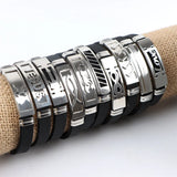 Bohemian Stainless Steel Bracelet Mixed Styles Leather Jewelry