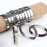 Bohemian Stainless Steel Bracelet Mixed Styles Leather Jewelry