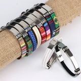 Bohemian Stainless Steel Bracelet Mixed Styles Leather Jewelry