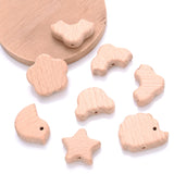 Natural Wooden Animal Shape Beads for Jewelry Making DIY Craft