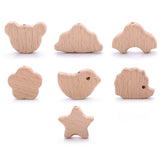 Natural Wooden Animal Shape Beads for Jewelry Making DIY Craft