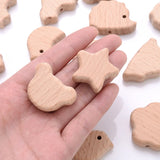 Natural Wooden Animal Shape Beads for Jewelry Making DIY Craft