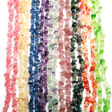 Natural Stone Bangle Crystal Bracelets Mix Chips Charm Jewelry Garnet Colors
