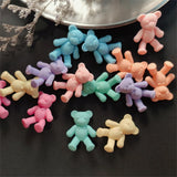 10-20Pcs Bear Acrylic Pendants DIY Jewelry Making Charms Multicolor Keychain