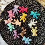 10-20Pcs Bear Acrylic Pendants DIY Jewelry Making Charms Multicolor Keychain