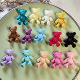 10-20Pcs Bear Acrylic Pendants DIY Jewelry Making Charms Multicolor Keychain