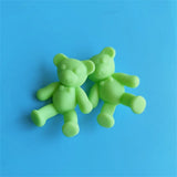 10-20Pcs Bear Acrylic Pendants DIY Jewelry Making Charms Multicolor Keychain