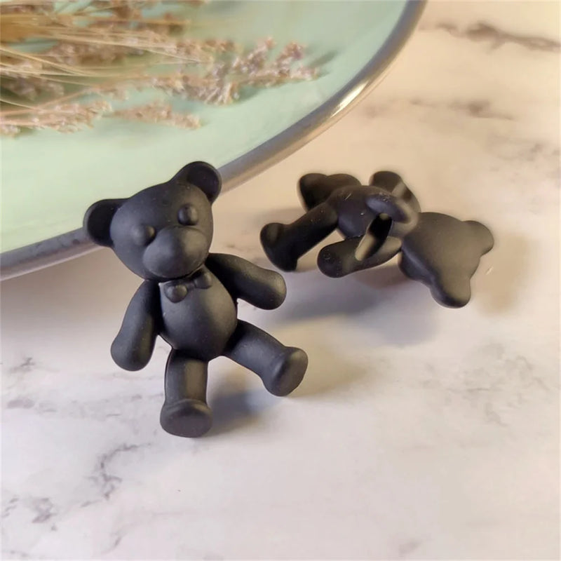 10-20Pcs Bear Acrylic Pendants DIY Jewelry Making Charms Multicolor Keychain
