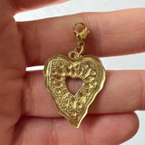 Raw Brass Heart Charms Pendant for DIY Jewelry Making