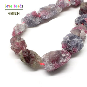 10-20mm Tourmaline Nugget Rough Loose Stone Beads 15inch