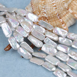 Real Freshwater Pearl Beads String 10x20mm Rectangle Shape