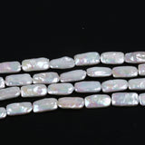 Real Freshwater Pearl Beads String 10x20mm Rectangle Shape