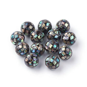 10-20pcs Shell Round Beads for DIY Jewelry Making F50