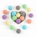 16/20mm Wooden Crochet Beads For DIY Jewelry Making